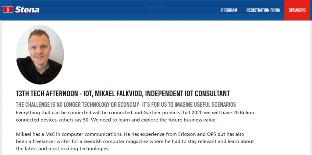 IoT Mikael Falkvidd